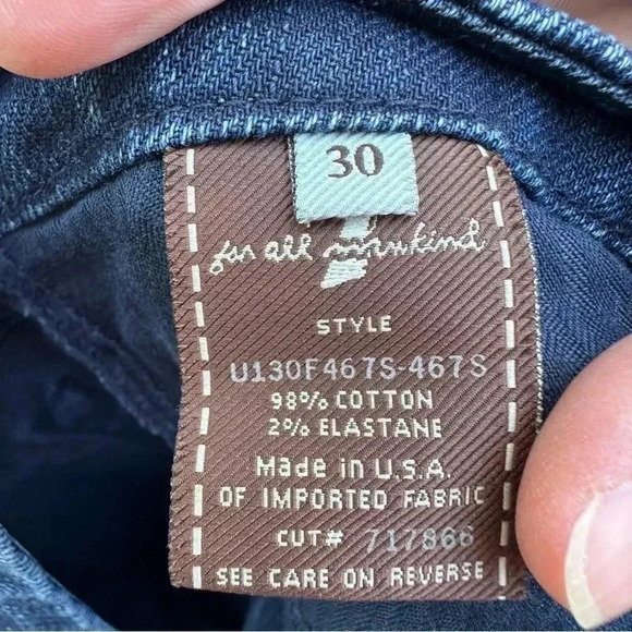 7 For All Mankind Original Bootcut Jeans in Dark Wash  excellent condition Sz30” - Picture 5 of 7